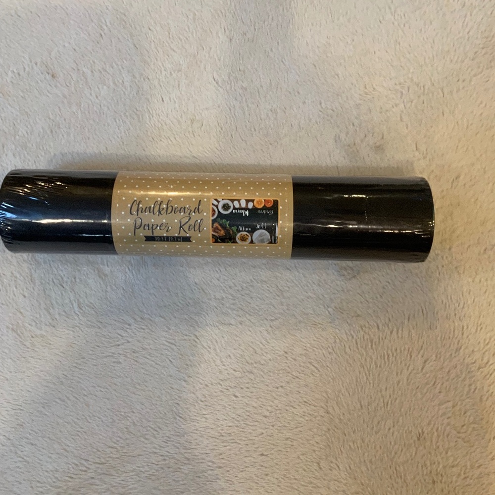 Chalkboard Paper Roll Black Never Opened Cottagecore Coastal Kids Playroom - Picture 2 of 2